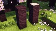 Cherry wood next to cherry logs (Image via Mojang)